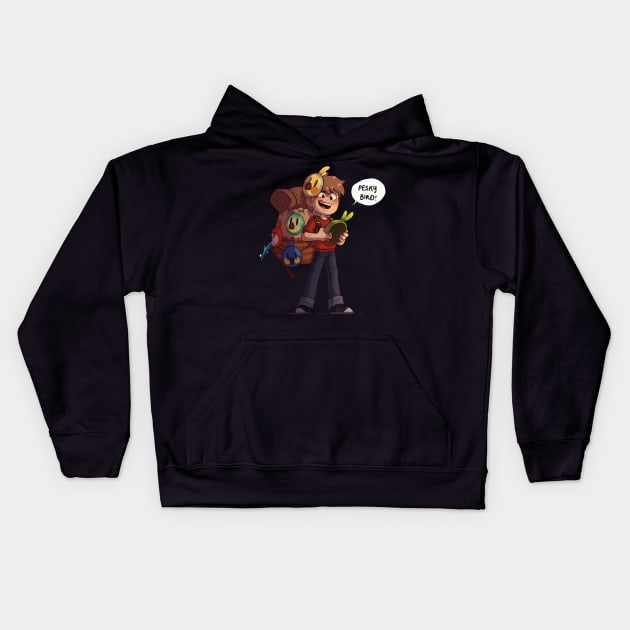 Pesky Hunter Kids Hoodie by kelly.craft